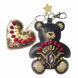 Faux Leather Bead Embroidery Kit &ndash; &ldquo;Bag Charm Black Teddy Bear&rdquo; FLBB-193 FLBB-193 photo 2