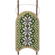 Wooden Bead Embroidery Kit &ndash; &ldquo;Sled Ornament &ndash; White and Green Pattern&rdquo; FLK-471 FLK-471 photo 3